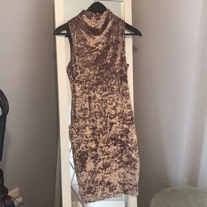 Crushed Velvet Bodycon Mini Dress